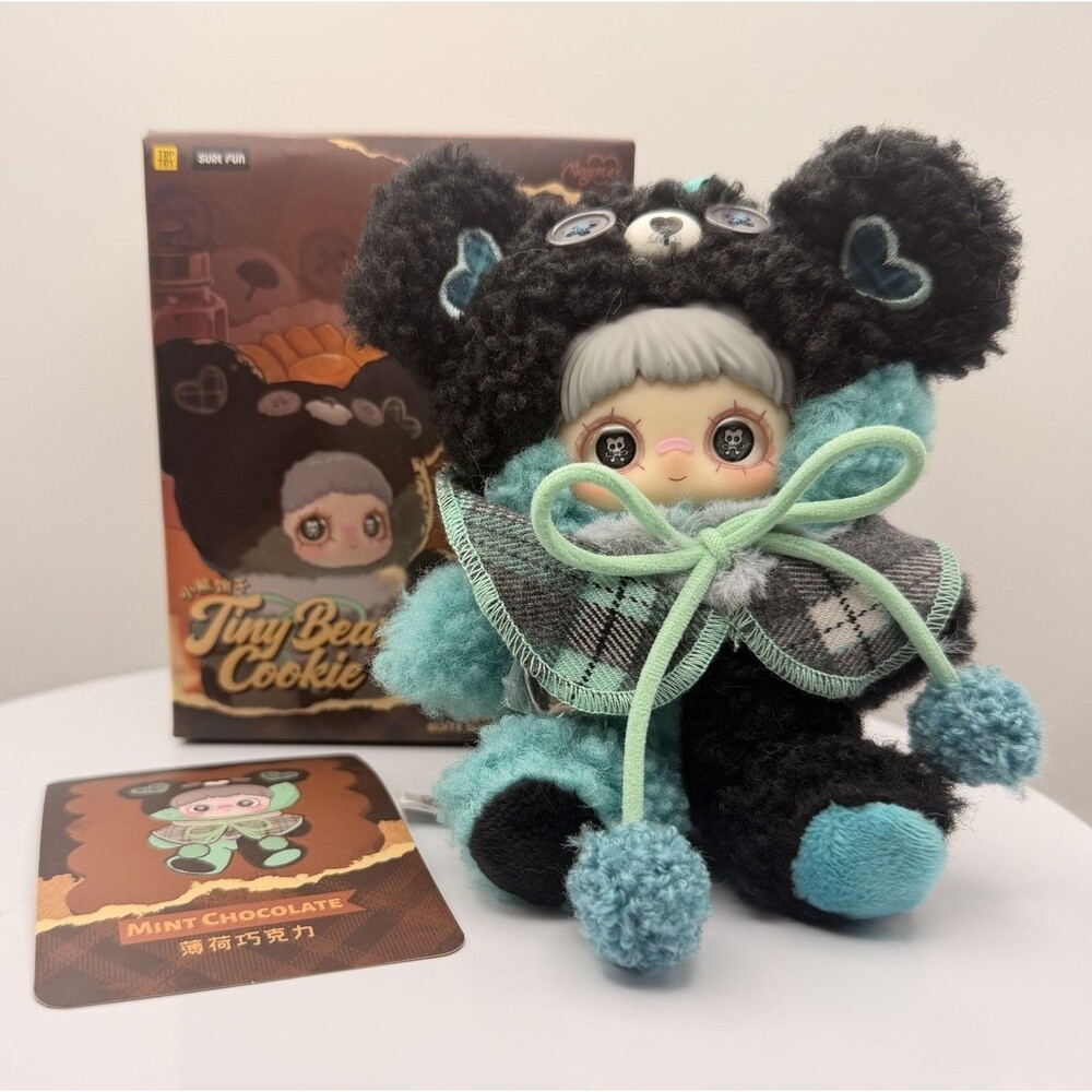 MayMei Tiny Bear Cookie Series Plush Doll Blind Box Confirmed - Mint Chocolate